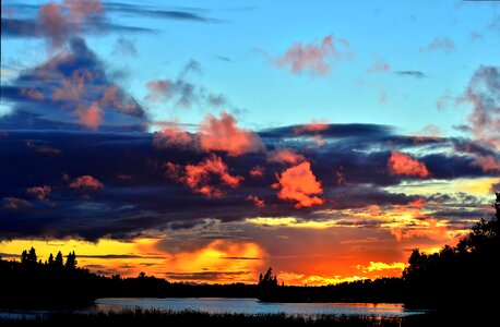 Colors evening landscape photo