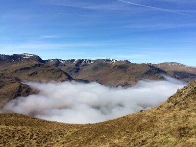 Crater fog mountain photo