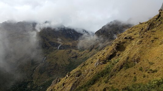 Wild landscape of the Inca Trail, Peru photo