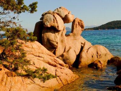 Capo Testa rock formations at sunset in Santa Teresa di Gallura photo