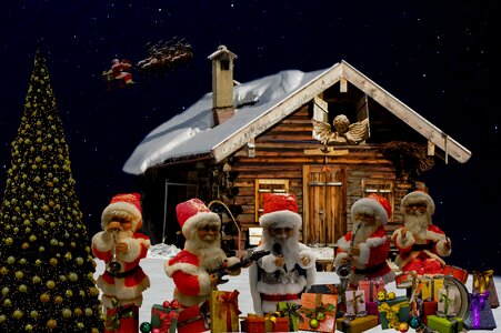 Santa claus nicholas christmas sleigh photo