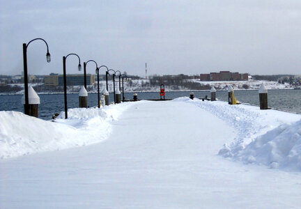Winter and Snowy Waterfront in Halifax, Nova Scotia