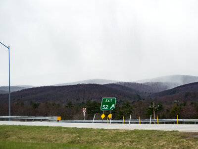 Highway Road with Mountains photo