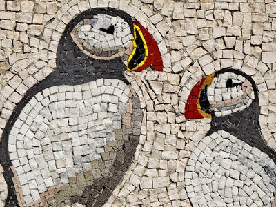 Art mosaic penguin