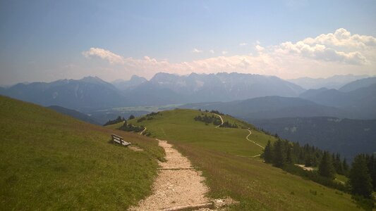 Alpine landscape trail