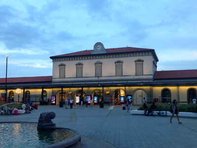 Bergamo FS railway station in Italy photo