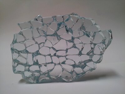 Broken gray glass gray glasses