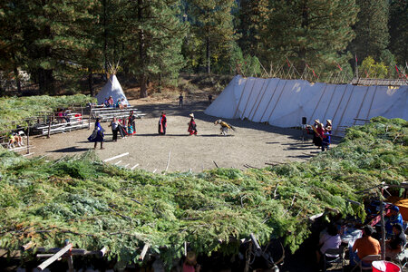 Performers at Native American village