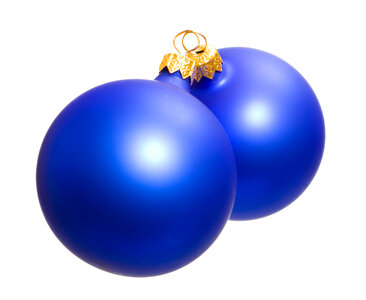 Blue Christmas Balls photo