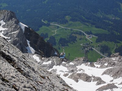 Mountain railway shuttle service schwägalp säntis cableway photo