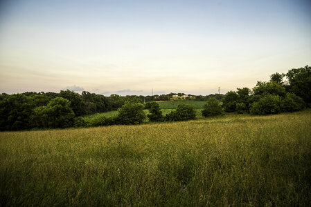 Grassland, landscape, and homestead at Cross Plains State Park