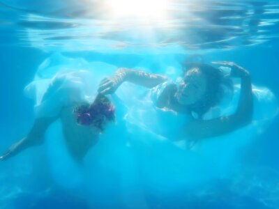 Woman in water photo