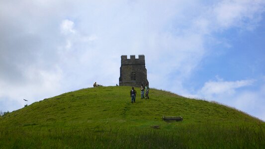 Glastonbury abbey somerset castle photo