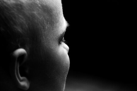 Portrait face monochrome