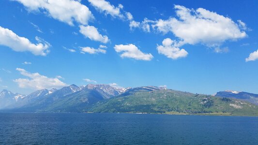 Lake panorama mountain photo