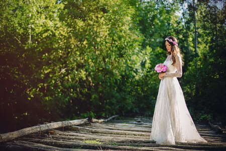 Wedding Bouquet wedding dress groom photo