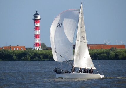 Daymark seafaring elbe photo