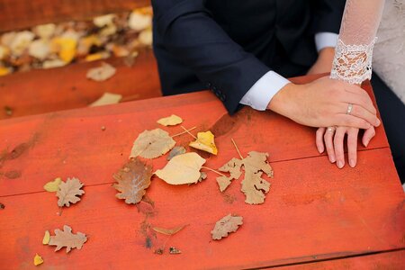 Love autumn season wedding ring