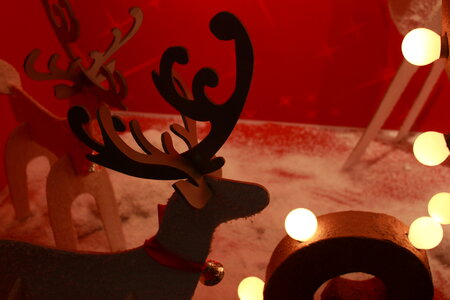 Reindeer Xmas Decorations Lights photo