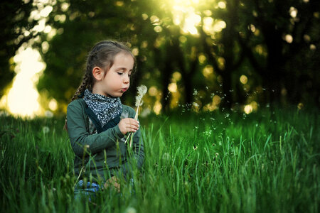 Child in Grass photo