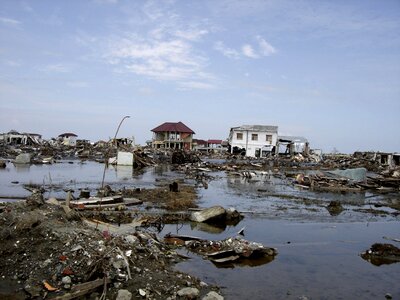 Indonesia tsunami water photo