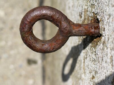 Metal hook concrete