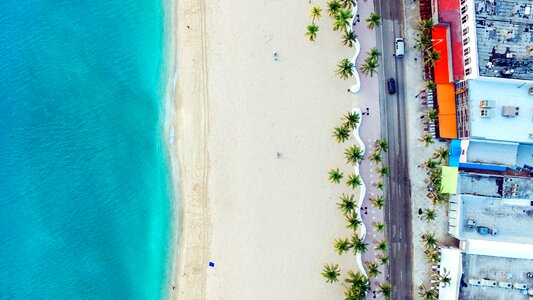 Blue coastline island