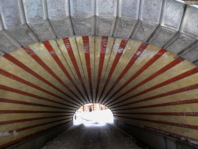 Tunnel walkway arch photo