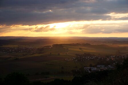 Aerial View clouds country photo