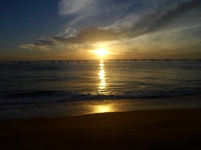 South sea ocean sunset photo
