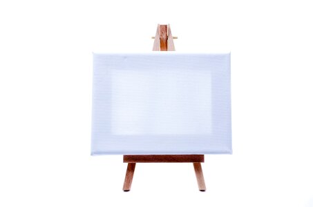 Blank stand canvas photo