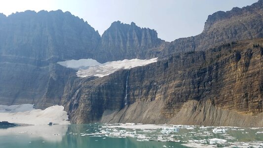 Cliff glacier ice crystal