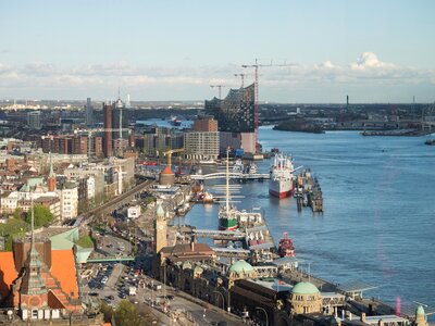 Architecture urban elbe philharmonic hall photo