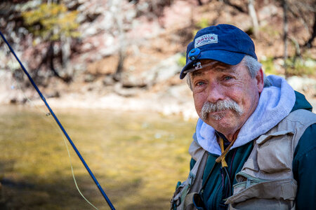 Fisherman fly fishing -1