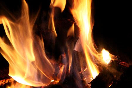 Hot bonfire flammable photo