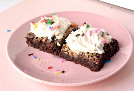 Homemade dessert brownie photo