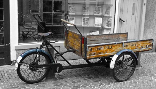 Vintage transportation bike photo
