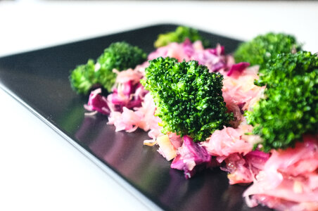 Broccoli with red cabbage photo