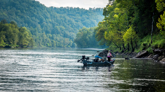 People drift boat fishing on the Cumberland River Tailwater photo