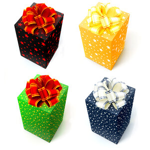 gift boxes with bows photo