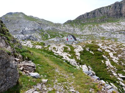 Alpine mountains hike photo