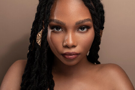 Woman with dreadlocks photo