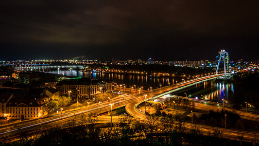 Night Cityscape in Bratislava photo
