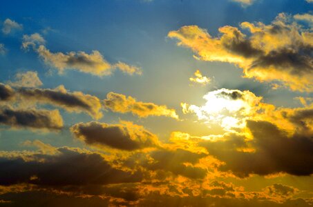 Evening sky blue