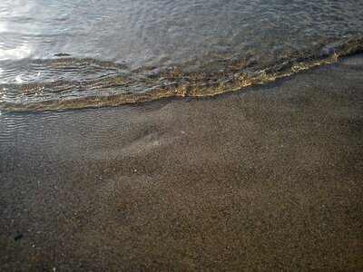 Beach sand grains photo