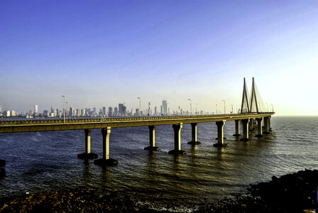 Rajiv gandhi sea link in Mumbai, India photo