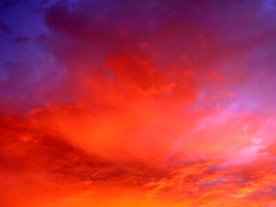 Purple clouds sunset photo