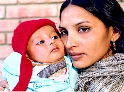 Baby close close-up photo