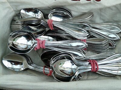 Silver chrome teaspoon