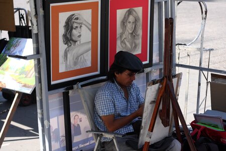 Street artist in Santiago de Chile photo